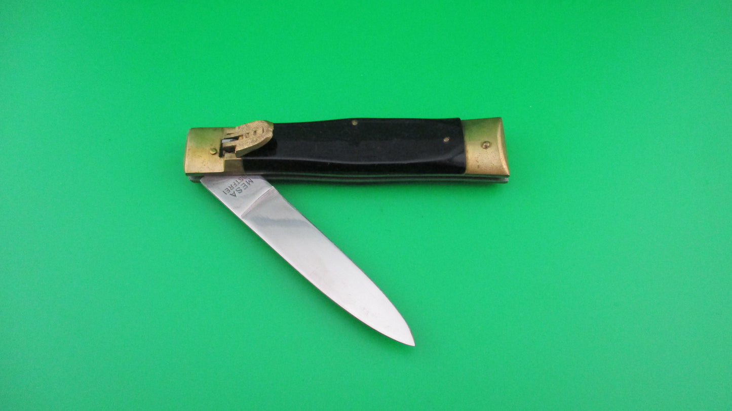 MESA ROSTFREI 19cm Lever release Black & Brass automatic knife