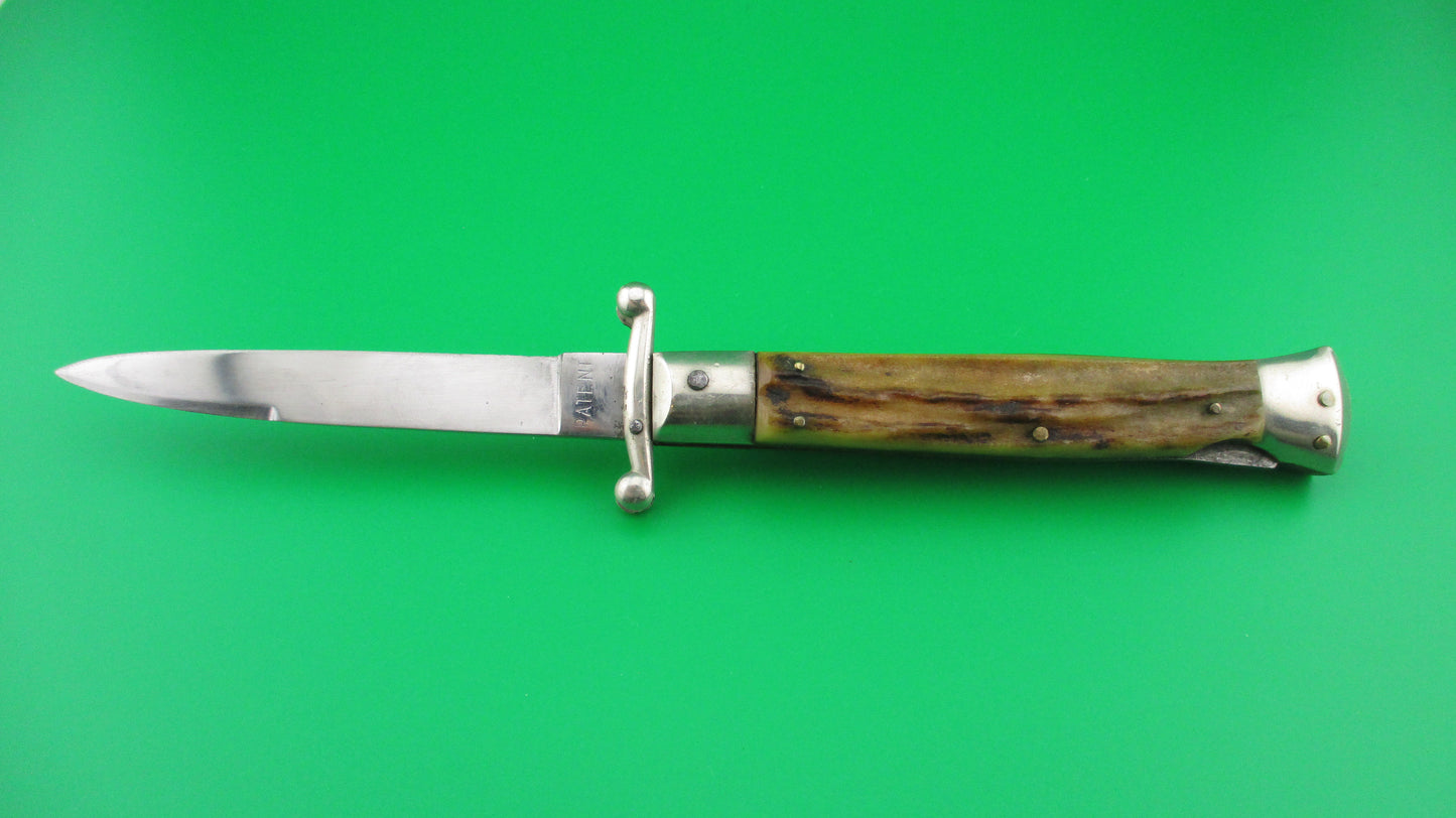 z IRN Ich Rostenie PATENT 21cm Italian Swing Guard Stag Red Dot automatic knife