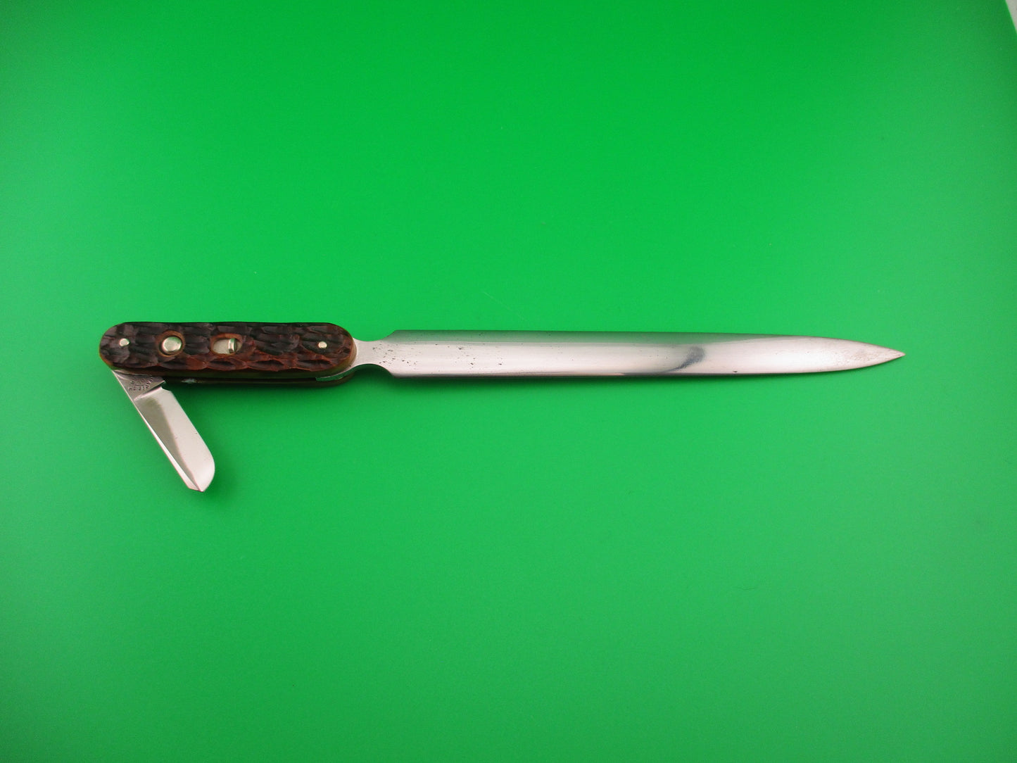 Shapleigh Customized Jigged bone Vintage Letter Opener switchblade knife