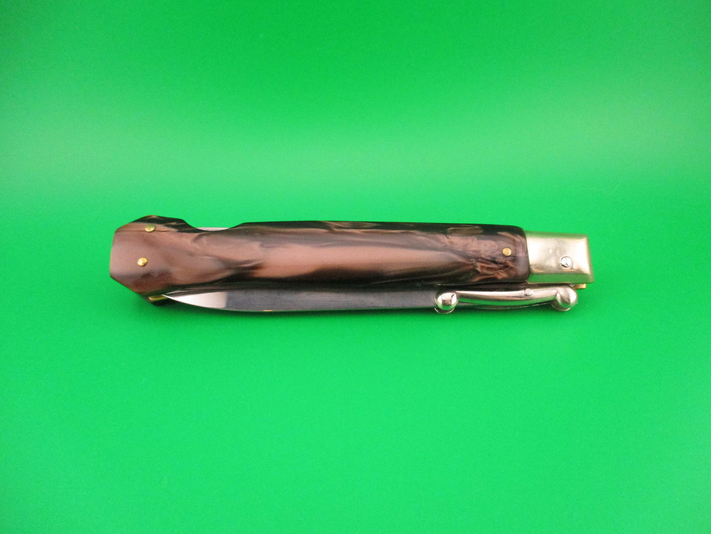 AGA CAMPOLIN MANIAGO ITALY 23cm Italian Swing Guard Dagger w Skull automatic