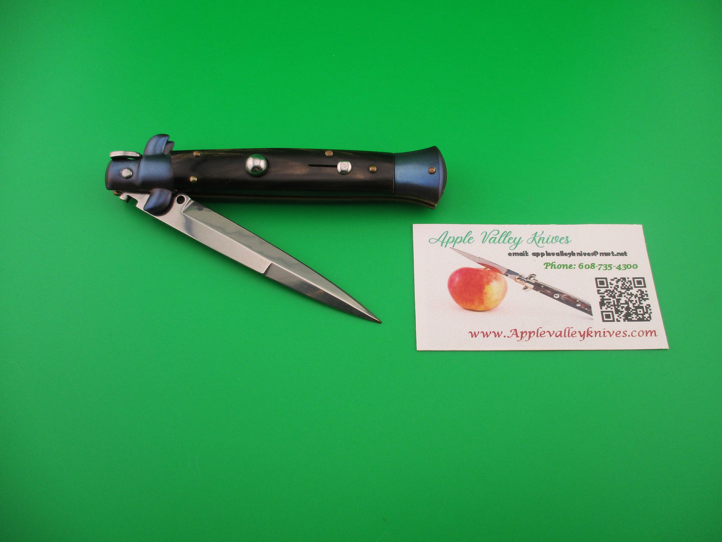 FRANK B ITALY 22cm Italian Stiletto Blued bolsters Bayonet automatic knife