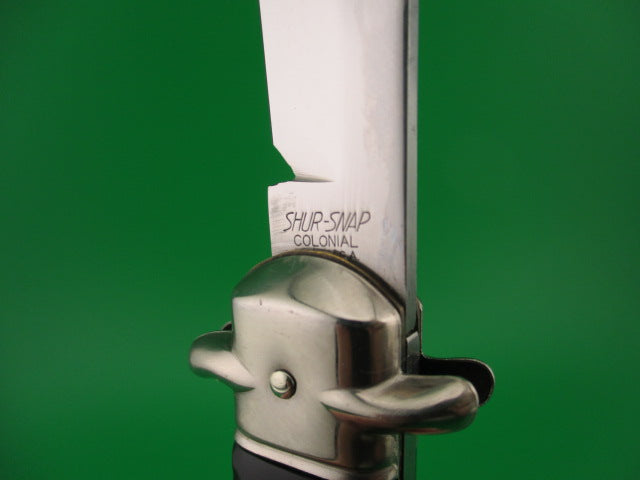 COLONIAL SHUR SNAP JUMBO JACK #3301 Black automatic knife near mint