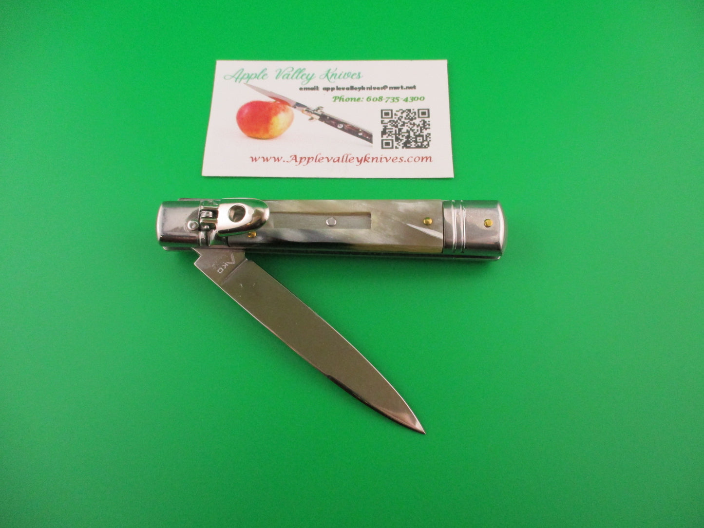 z AKC ITALY 20cm Italian Slimline Lever Honey horn automatic knife