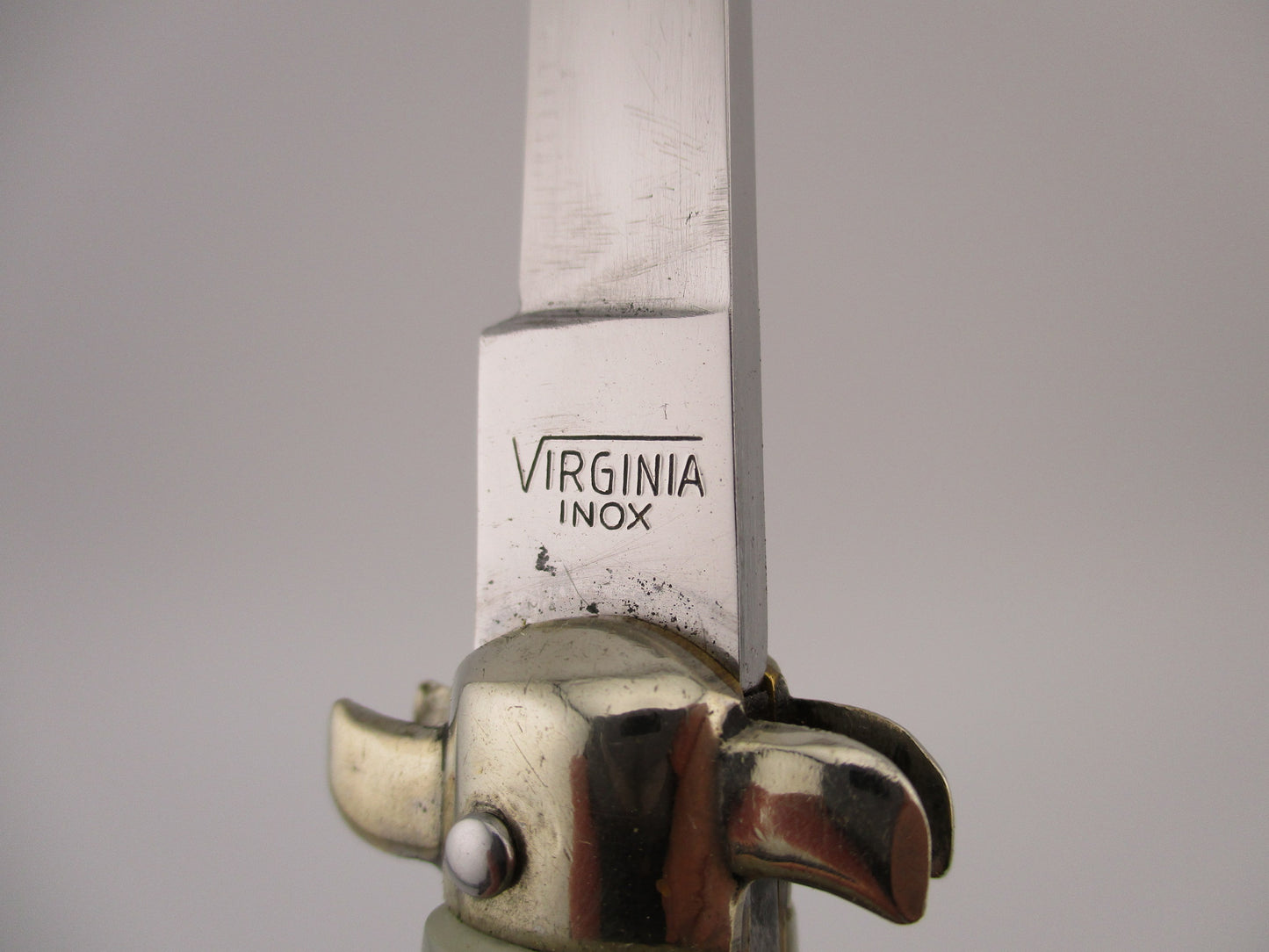 VIRGINIA INOX PATENT 96847 22cm Italian Derby Bolster Pearlex Vintage BoBc automatic knife