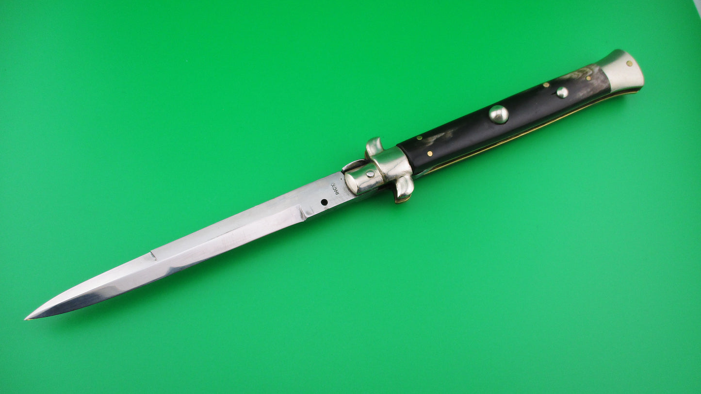 INOX 28cm Italian Picklock 1950s vintage bayonet blade automatic knife