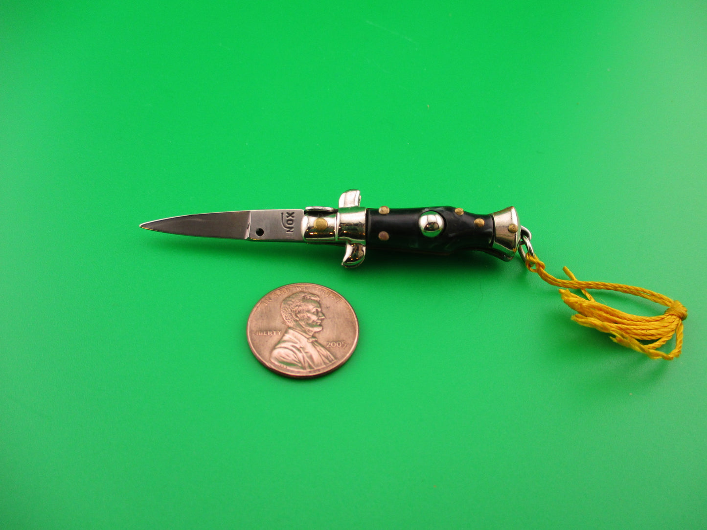 INOX 7cm Italian Tiny Picklock keychain vintage 1970s automatic knife