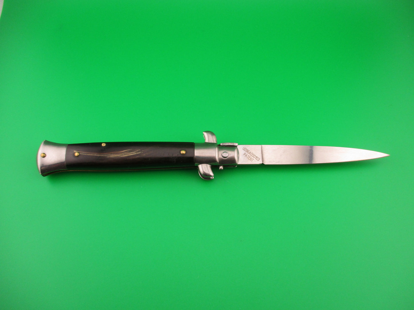 STAINLESS (slant) UD96A000103 PATENT 23cm Italian Stiletto bolster release switchblade
