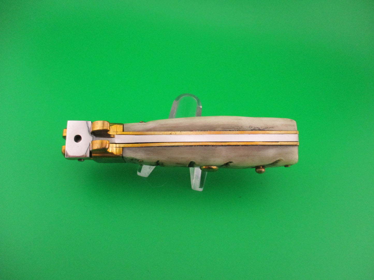 Custom 21cm Frosolone Style Ram's horn Picklock Automatic knife by Orang Zaib