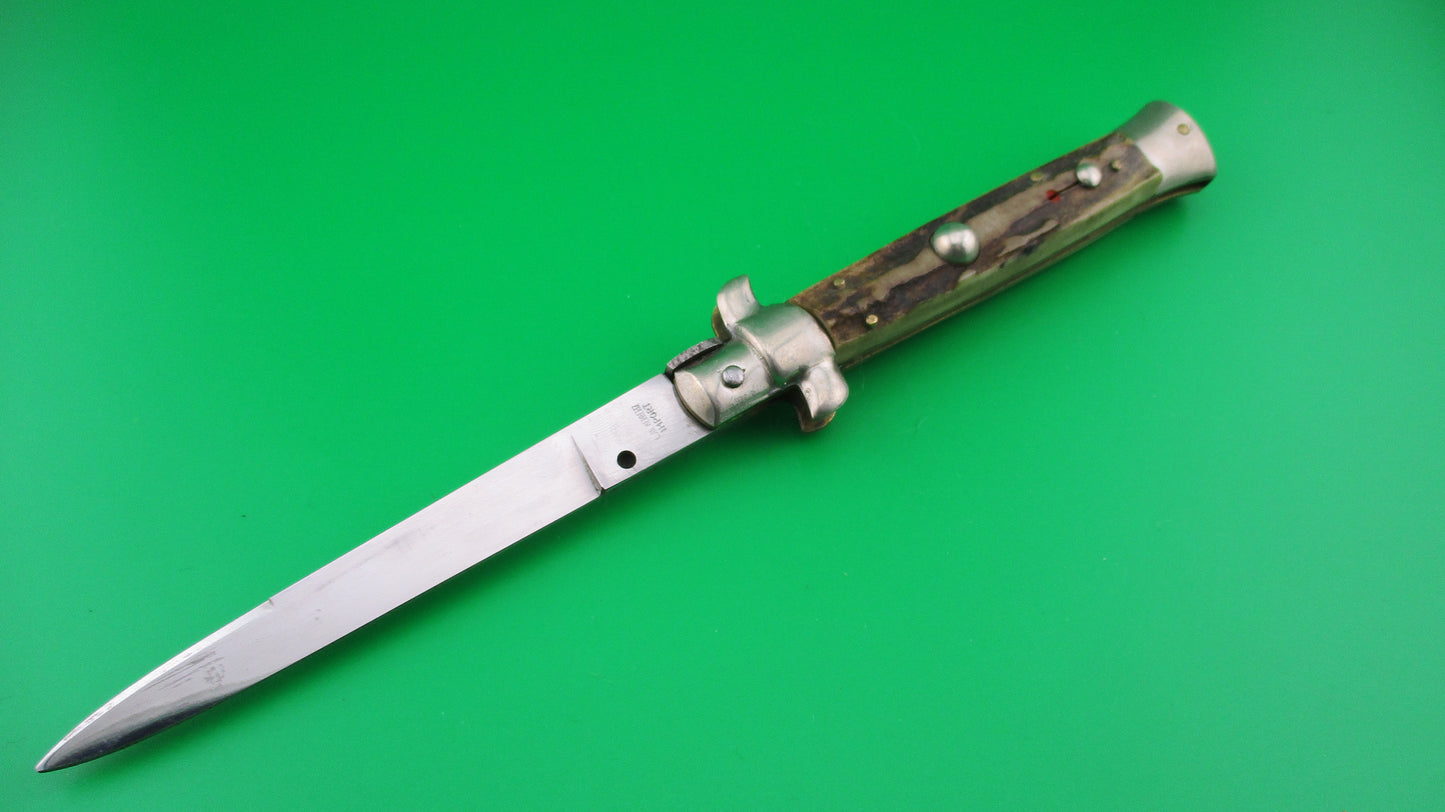 C JUL HERBERTZ IMPORT 23cm Italian Stag Transitional Swivel bolster switchblade Red Dot