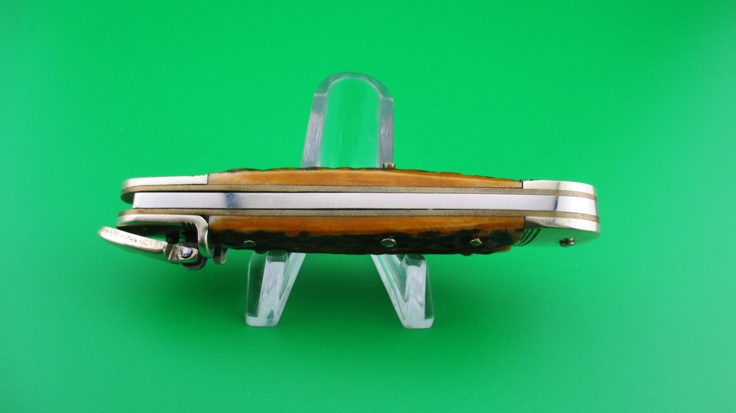 z Hubertus Solingen 8cm German Lever Liliput Stag automatic knife