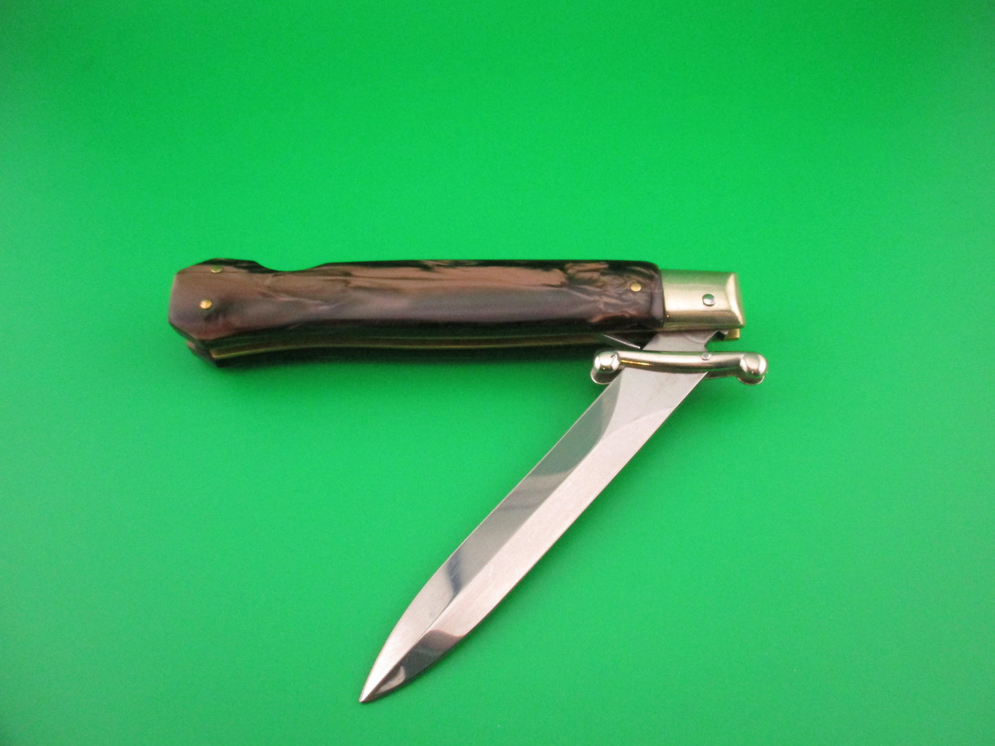 AGA CAMPOLIN MANIAGO ITALY 23cm Italian Swing Guard Dagger w Skull automatic