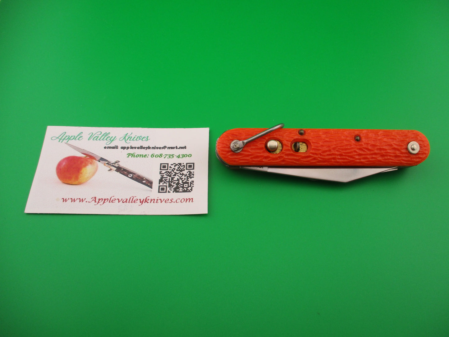 z CAMILLUS vintage MC1 Orange paratrooper automatic knife with hook blade