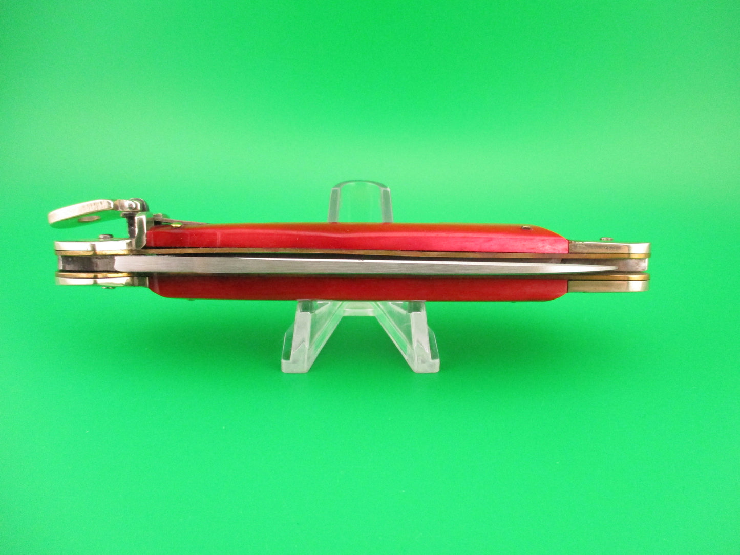 Big Red Hubertus 13cm (closed) German Lever lock Red bone Automatic knife