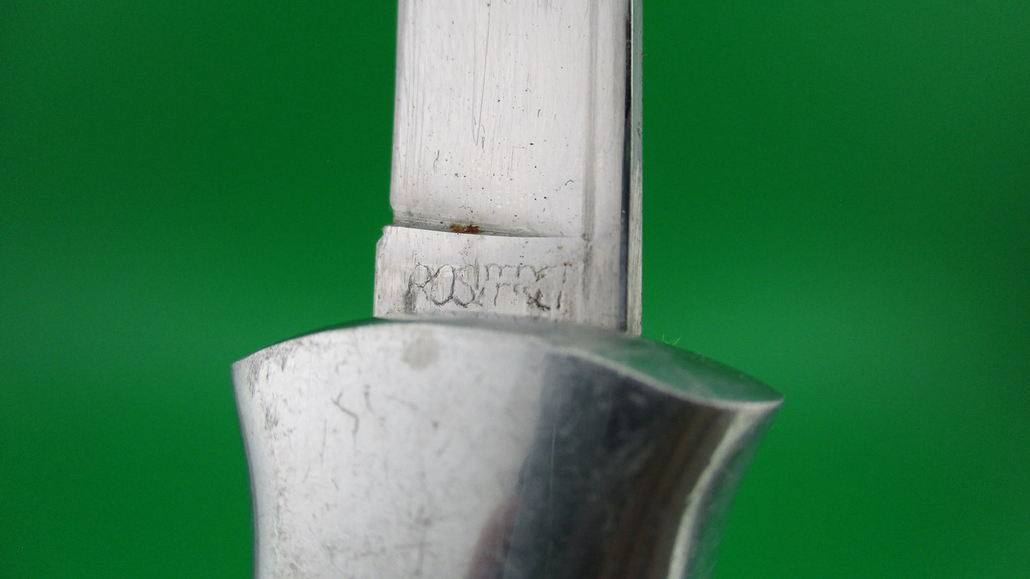 z ROSTFREI 21cm Italian OTF DA Vintage automatic Aluminum frame knife black & silver