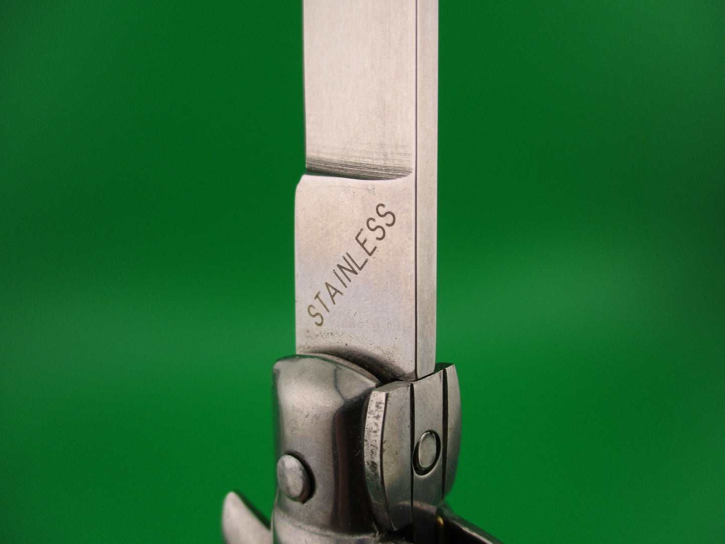 STAINLESS (slant) UD96A000103 PATENT 23cm Italian Stiletto bolster release switchblade