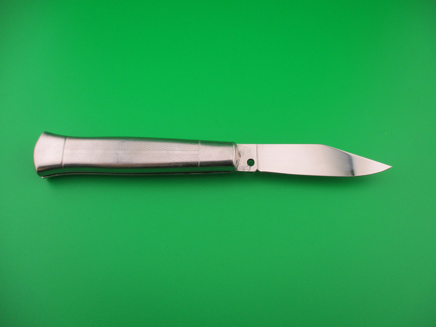 ROSTFREI 20cm Italian Metal handle fishtail clip blade switchblade knife