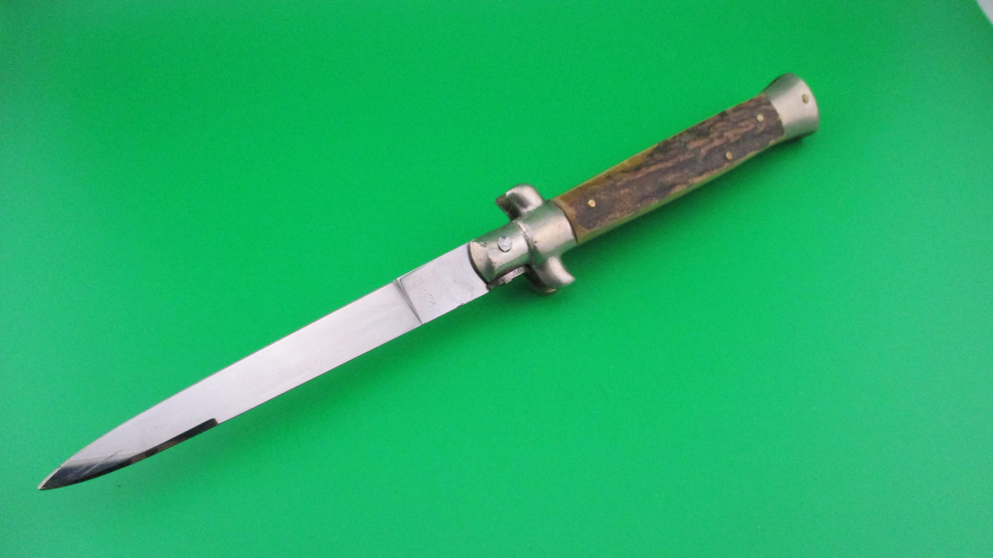 C JUL HERBERTZ IMPORT 23cm Italian Stag Transitional Swivel bolster switchblade Red Dot