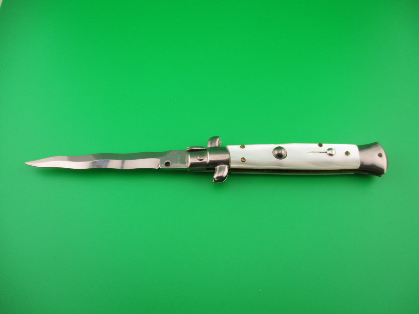 STILETTO ITALY 23cm Italian Stiletto KRIS Pearlex swivel bolster automatic knife