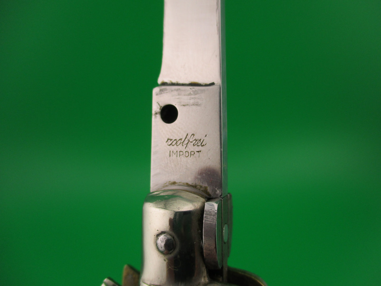 Rostfrei IMPORT 23cm Italian Transitional Stag stiletto switchblade knife
