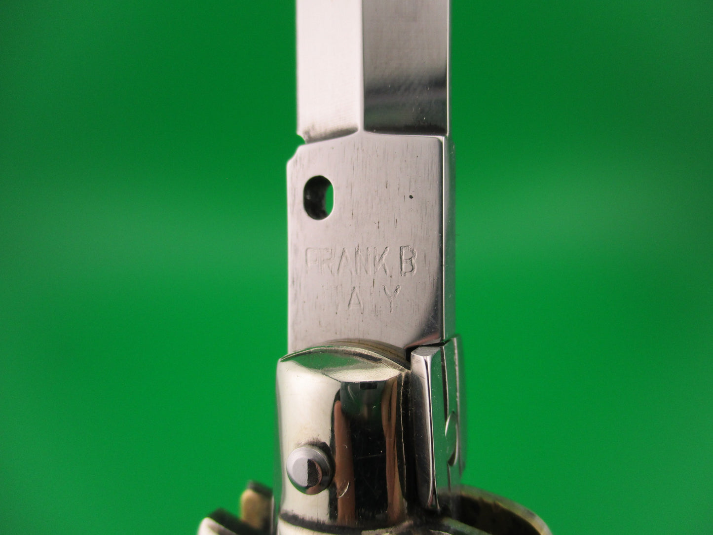 FRANK B ITALY 28cm Italian Picklock Stiletto Dagger Horn Red dot automatic knife