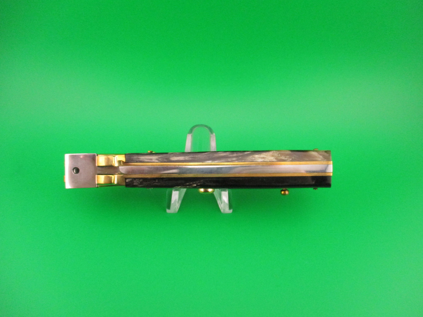 Custom Frosolone Style Horn 25cm Picklock Automatic knife by Orang Zaib