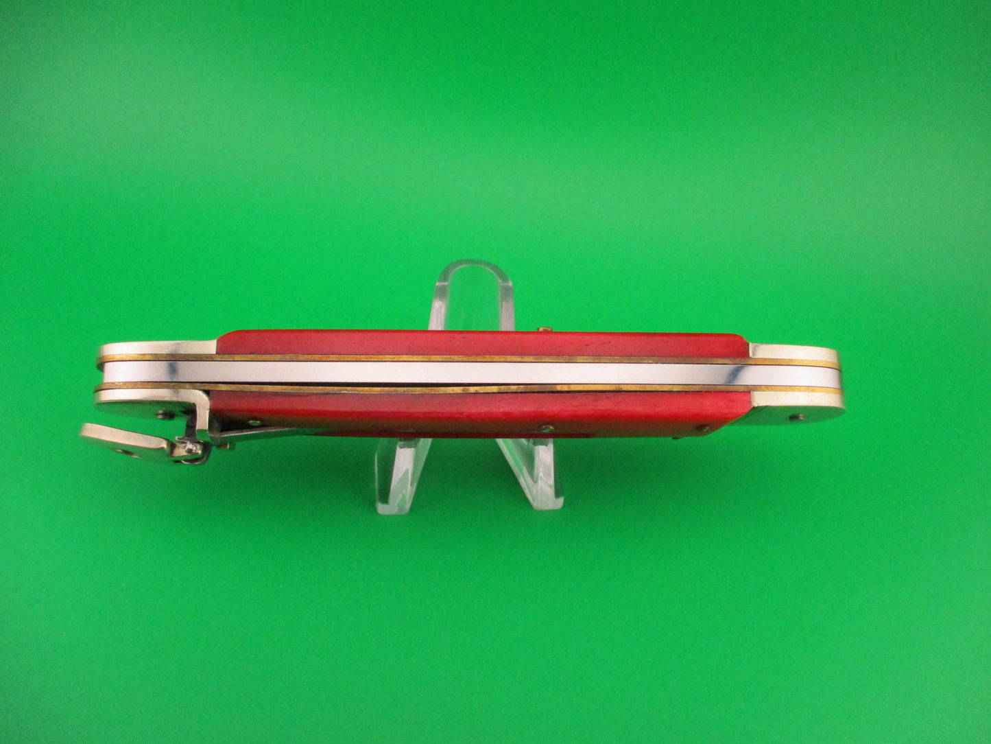 Big Red Hubertus 13cm (closed) German Lever lock Red bone Automatic knife