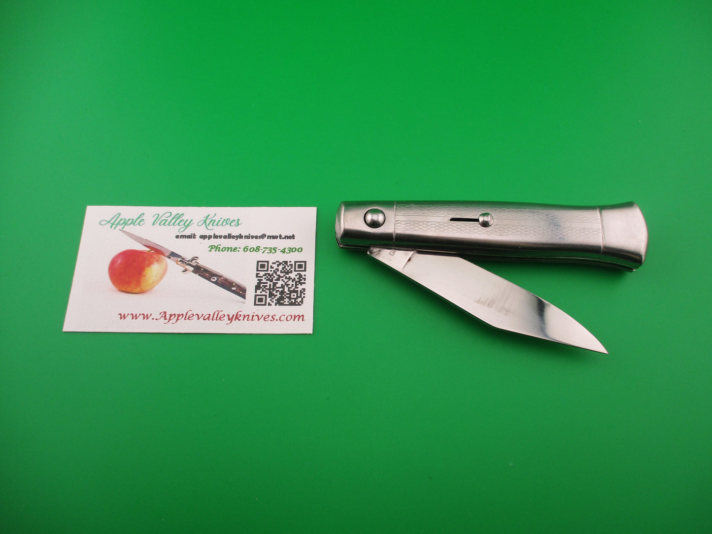 ROSTFREI 20cm Italian Metal handle fishtail clip blade switchblade knife