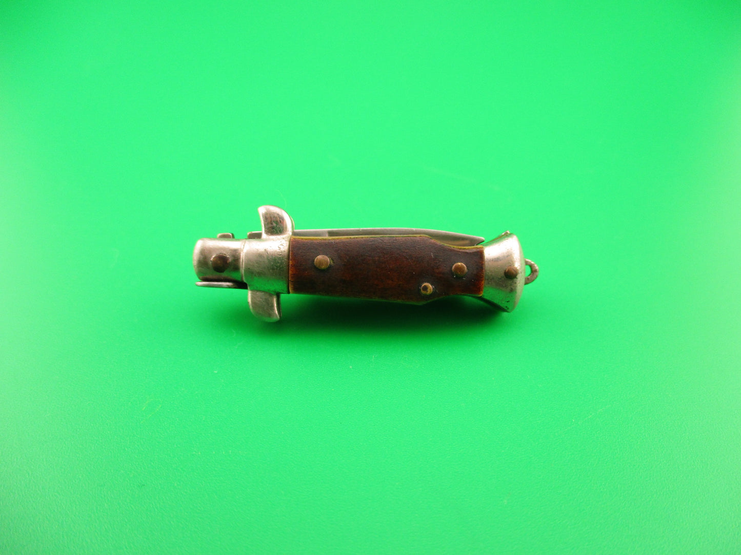 INOX 7cm Italian Mini Picklock Stag 4 pin vintage automatic knife