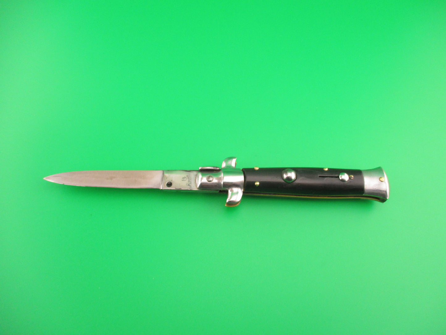 z B Rostfrei 18cm Italian Stiletto Swivel bolster black automatic knife