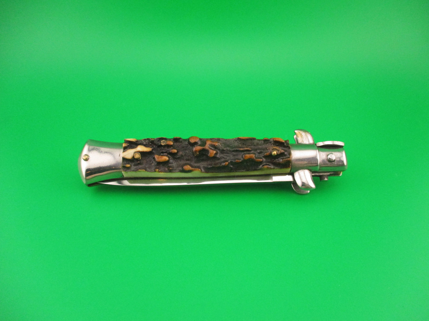 Rostfrei (slant) 20cm Italian Stiletto Stag ROSA ULIANA PRIMO automatic knife