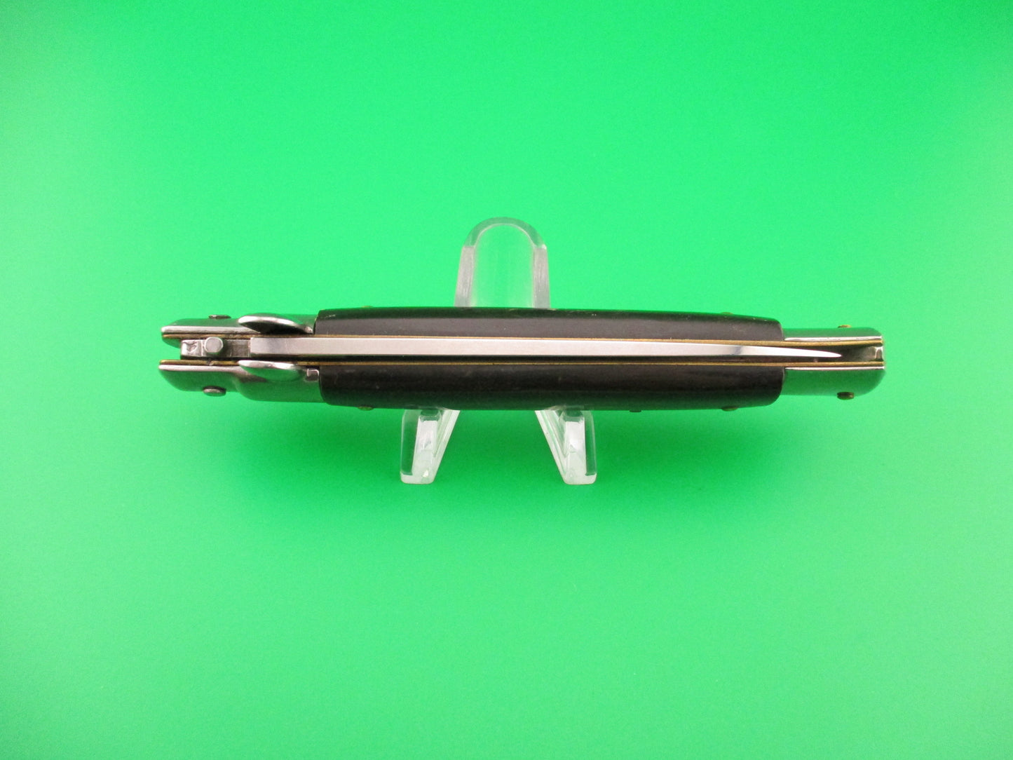 STAINLESS (slant) UD96A000103 PATENT 23cm Italian Stiletto bolster release switchblade