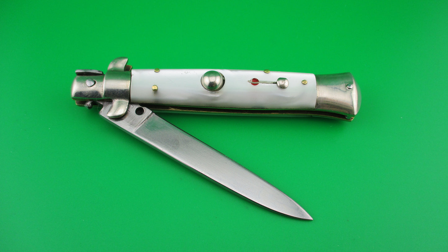 C JUL HERBERTZ ROSTFREI 20cm Italian Transitional Pearlex Stiletto switchblade Red Dot