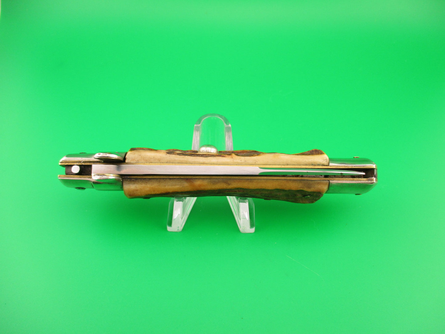 Rostfrei IMPORT 23cm Italian Transitional Stag stiletto switchblade knife