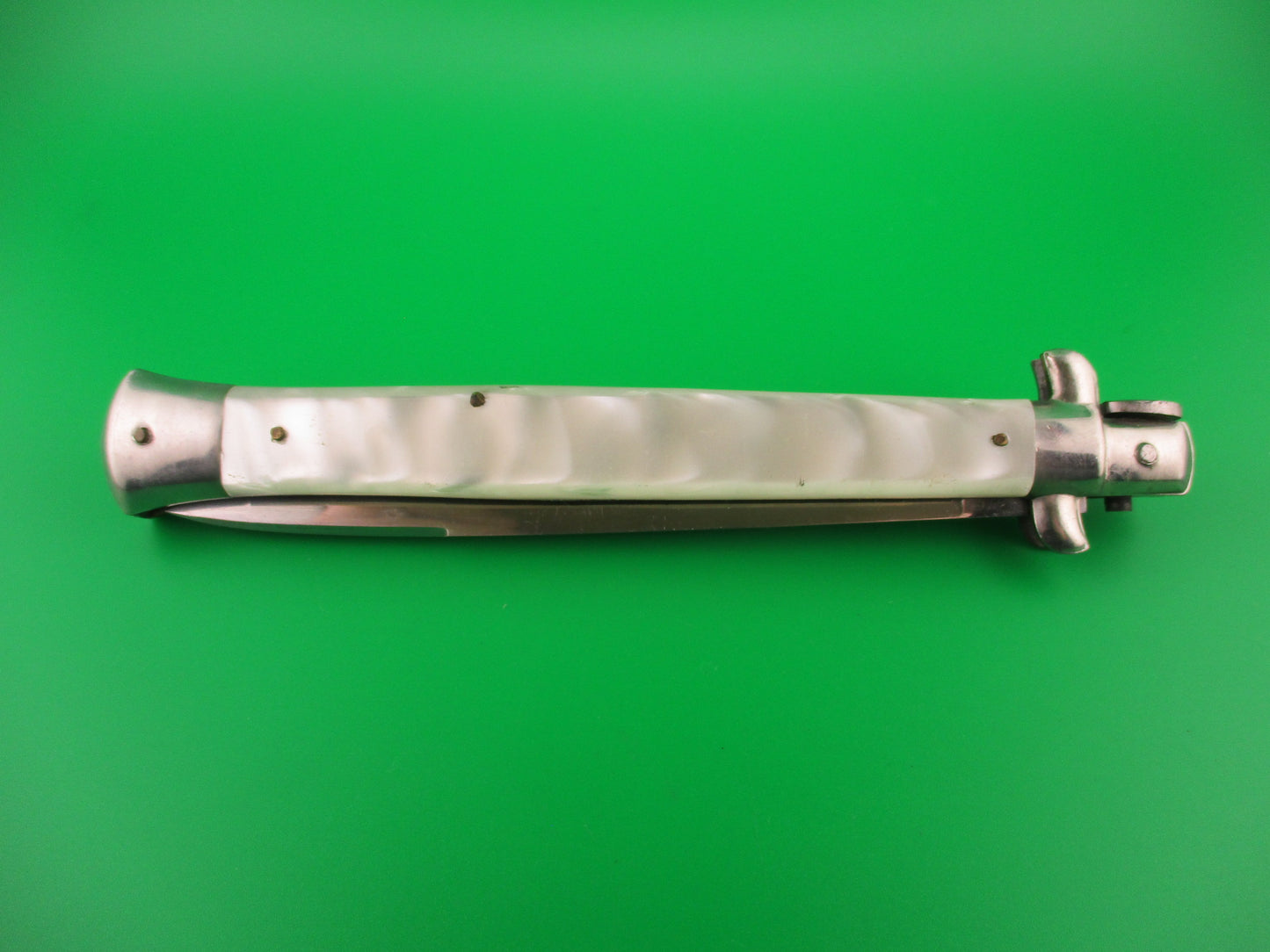 INOX 33cm Italian Transitional Stiletto Pearlex vintage automatic knife