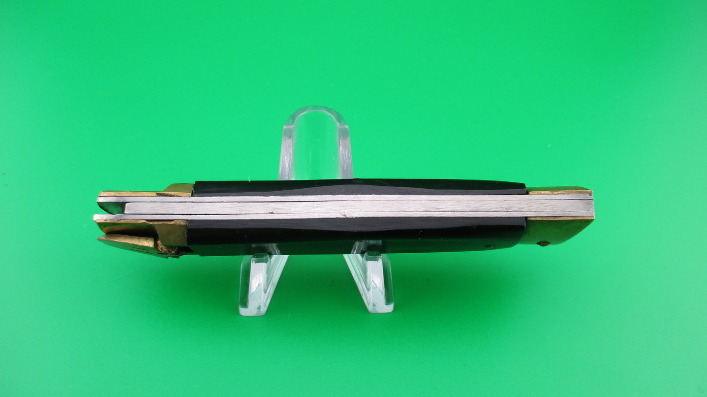 MESA ROSTFREI 19cm Lever release Black & Brass automatic knife
