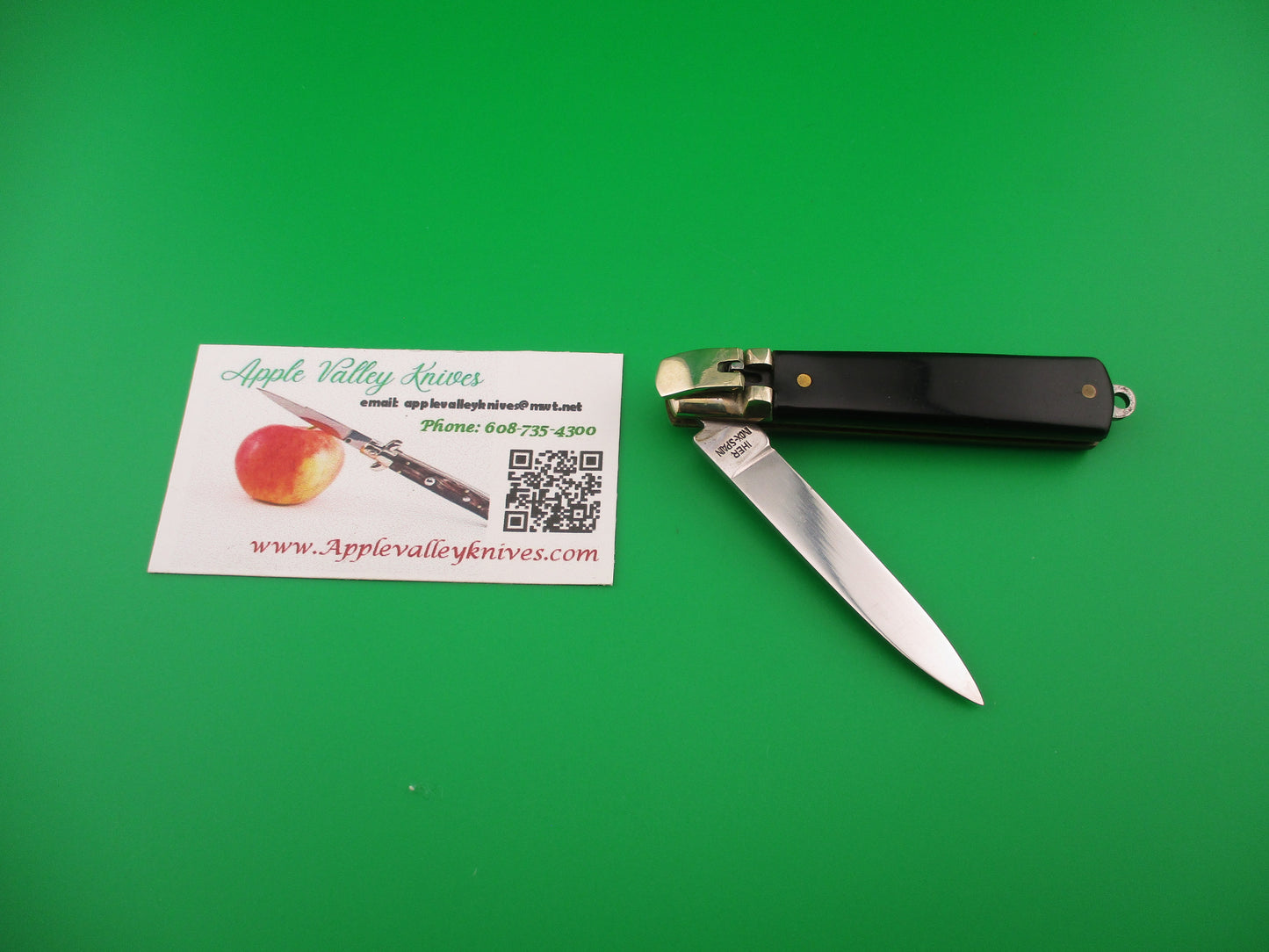 IHER INOX SPAIN 15cm Spanish Lever Vintage black automatic knife