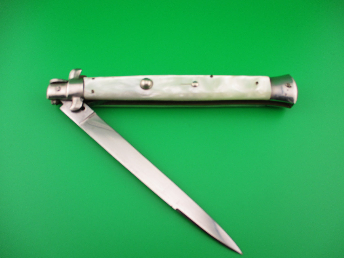 INOX 33cm Italian Transitional Stiletto Pearlex vintage automatic knife