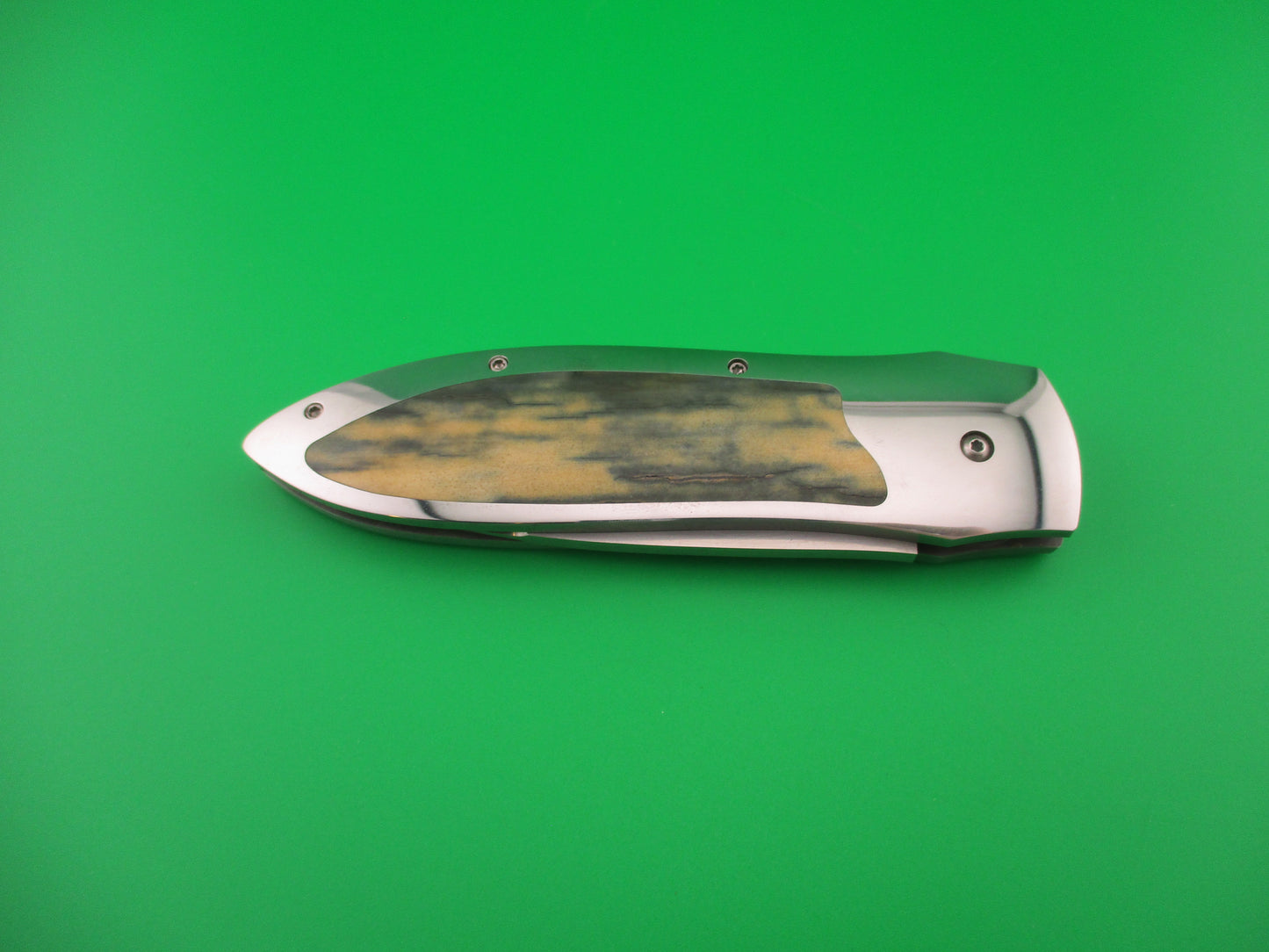 Le Blanc Custom 7 1/8" Interframe Mammoth Ivory automatic knife