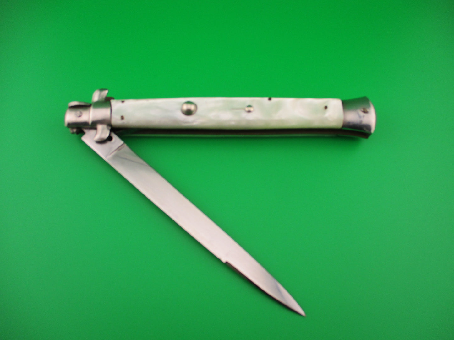INOX 33cm Italian Transitional Stiletto Pearlex vintage automatic knife