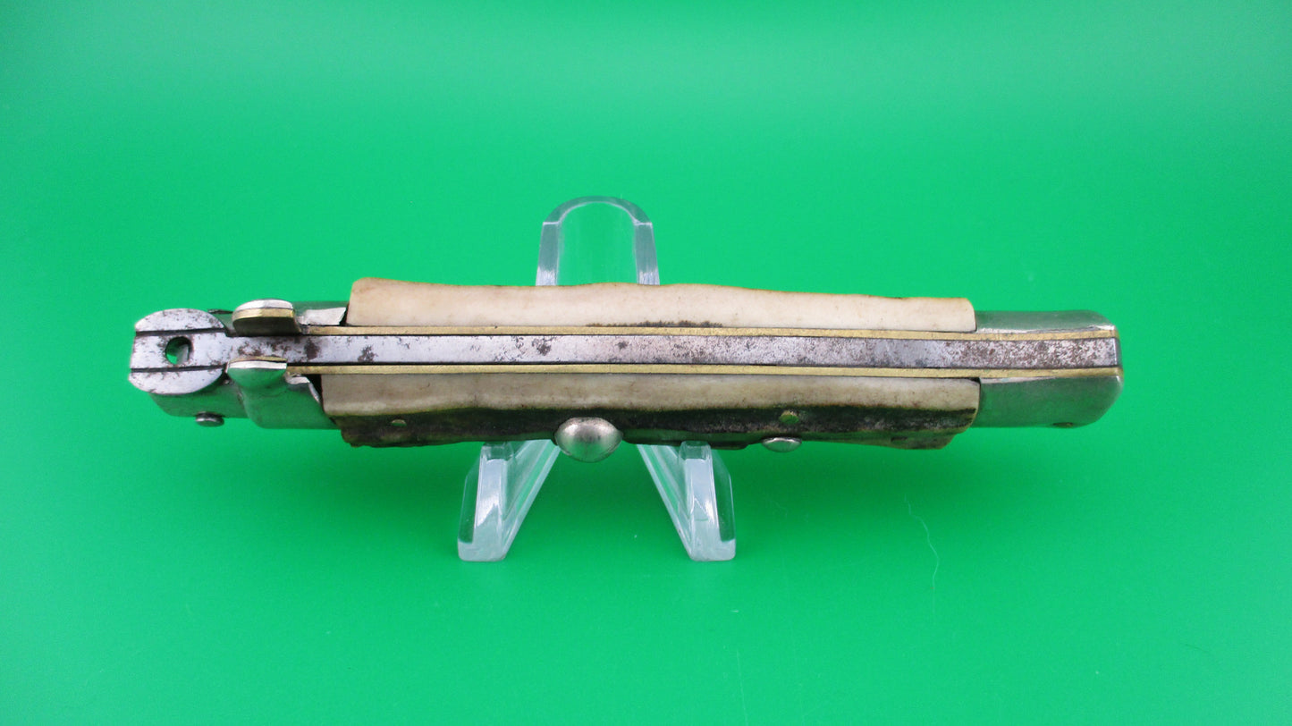 C JUL HERBERTZ IMPORT 23cm Italian Stag Transitional Swivel bolster switchblade Red Dot