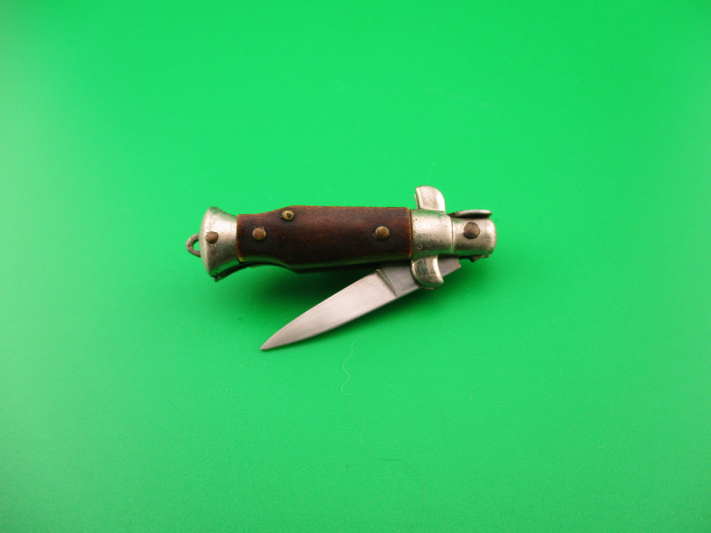 INOX 7cm Italian Mini Picklock Stag 4 pin vintage automatic knife