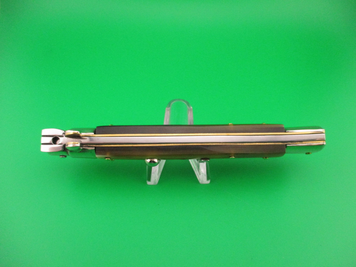 FRANK B ITALY 28cm Italian Picklock Stiletto Dagger Horn Red dot automatic knife