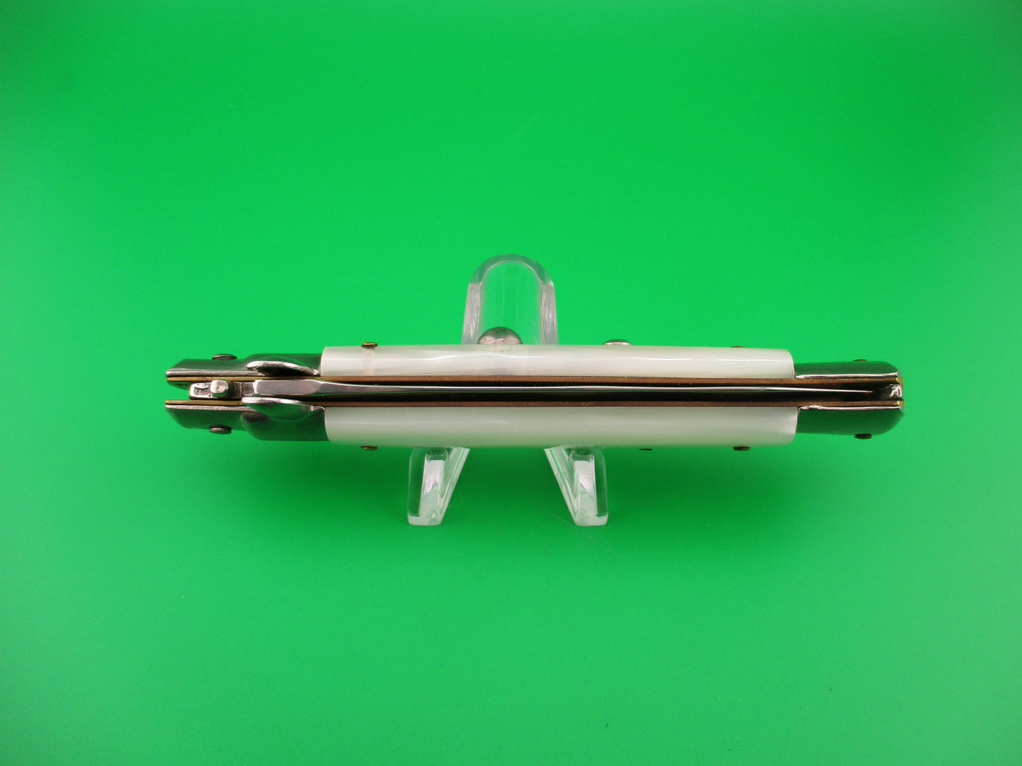 STILETTO ITALY 23cm Italian Stiletto KRIS Pearlex swivel bolster automatic knife
