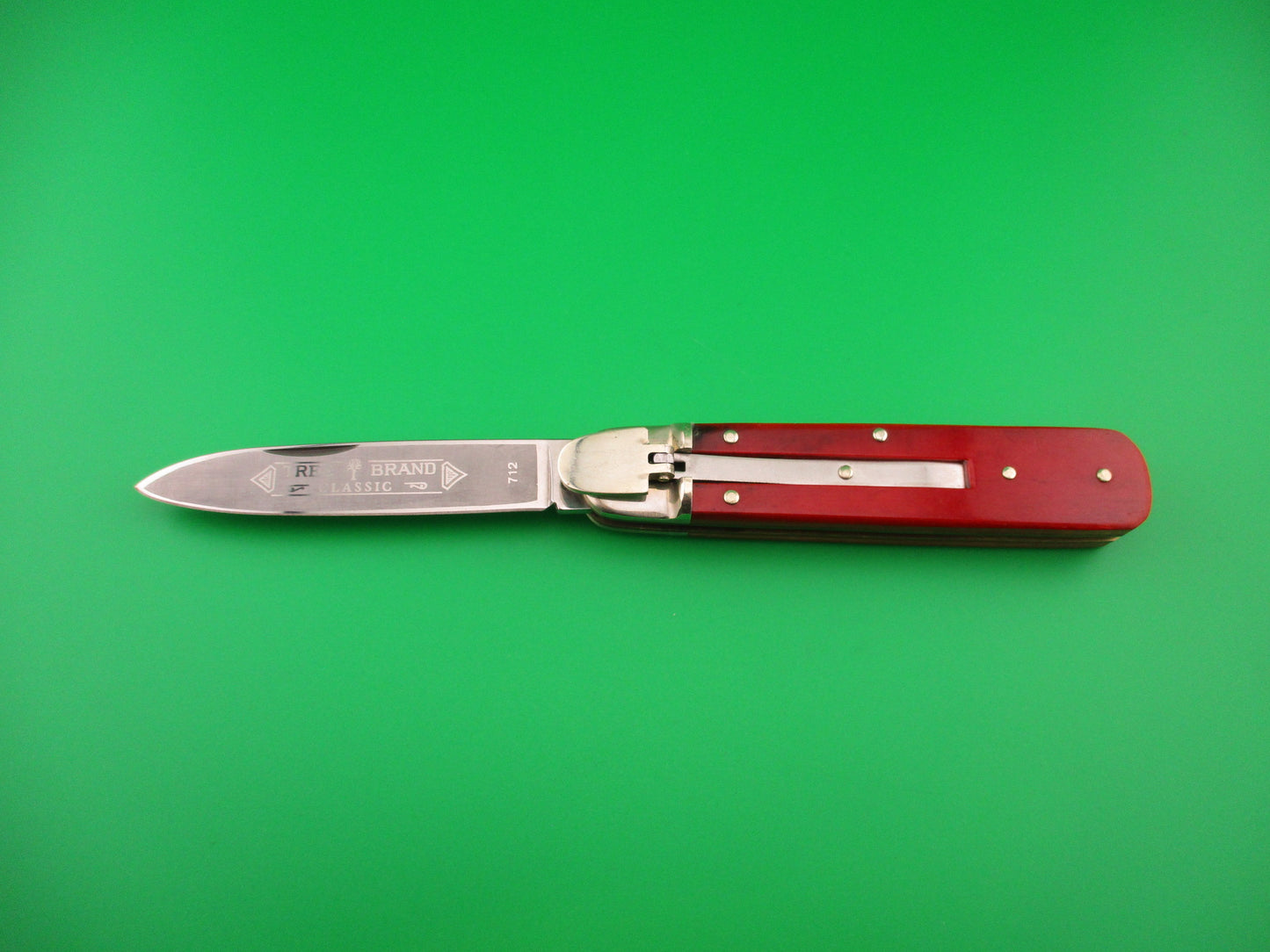 z BOKER TREE BRAND CLASSIC 712 11cm German Lever automatic knife Red bone
