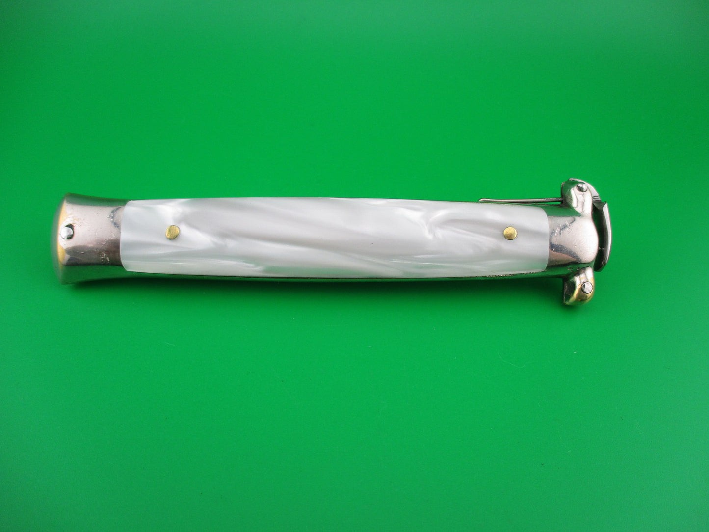 C JUL HERBERTZ 22cm 1960s Italian Trapdoor OTF Pearlex switchblade knife