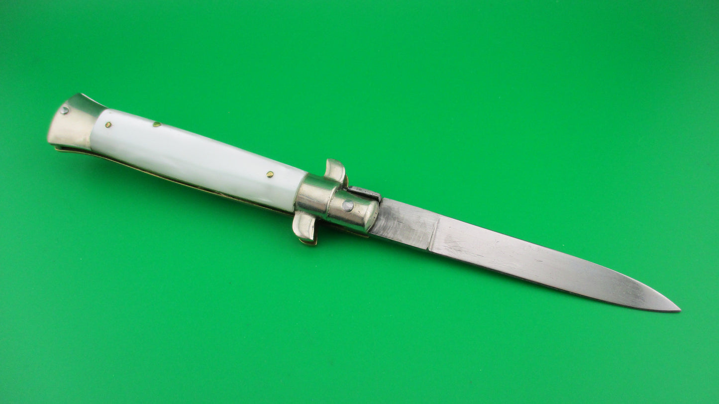 C JUL HERBERTZ ROSTFREI 20cm Italian Transitional Pearlex Stiletto switchblade Red Dot