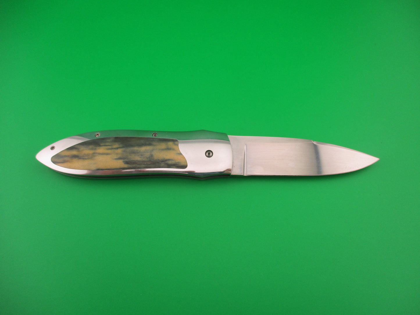 Le Blanc Custom 7 1/8" Interframe Mammoth Ivory automatic knife