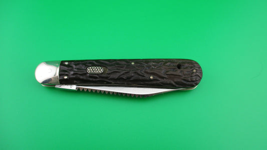 z Flylock Hunter Fisherman Stainless Steel Scaler blade Etched antique switchblade knife