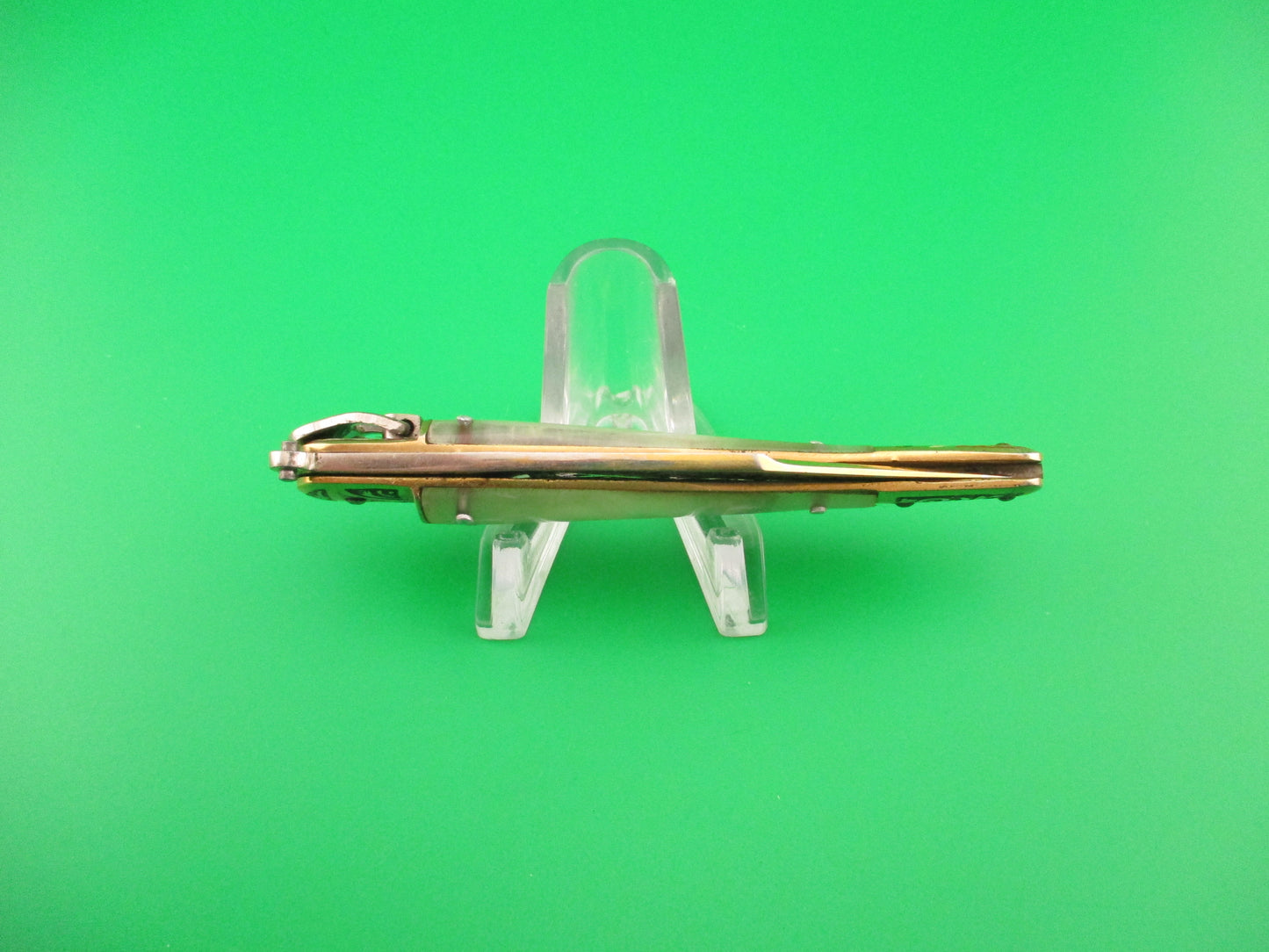 Toledo 16cm Spanish Lever Vintage Pearlex Gold Tourist Souvenir automatic knife