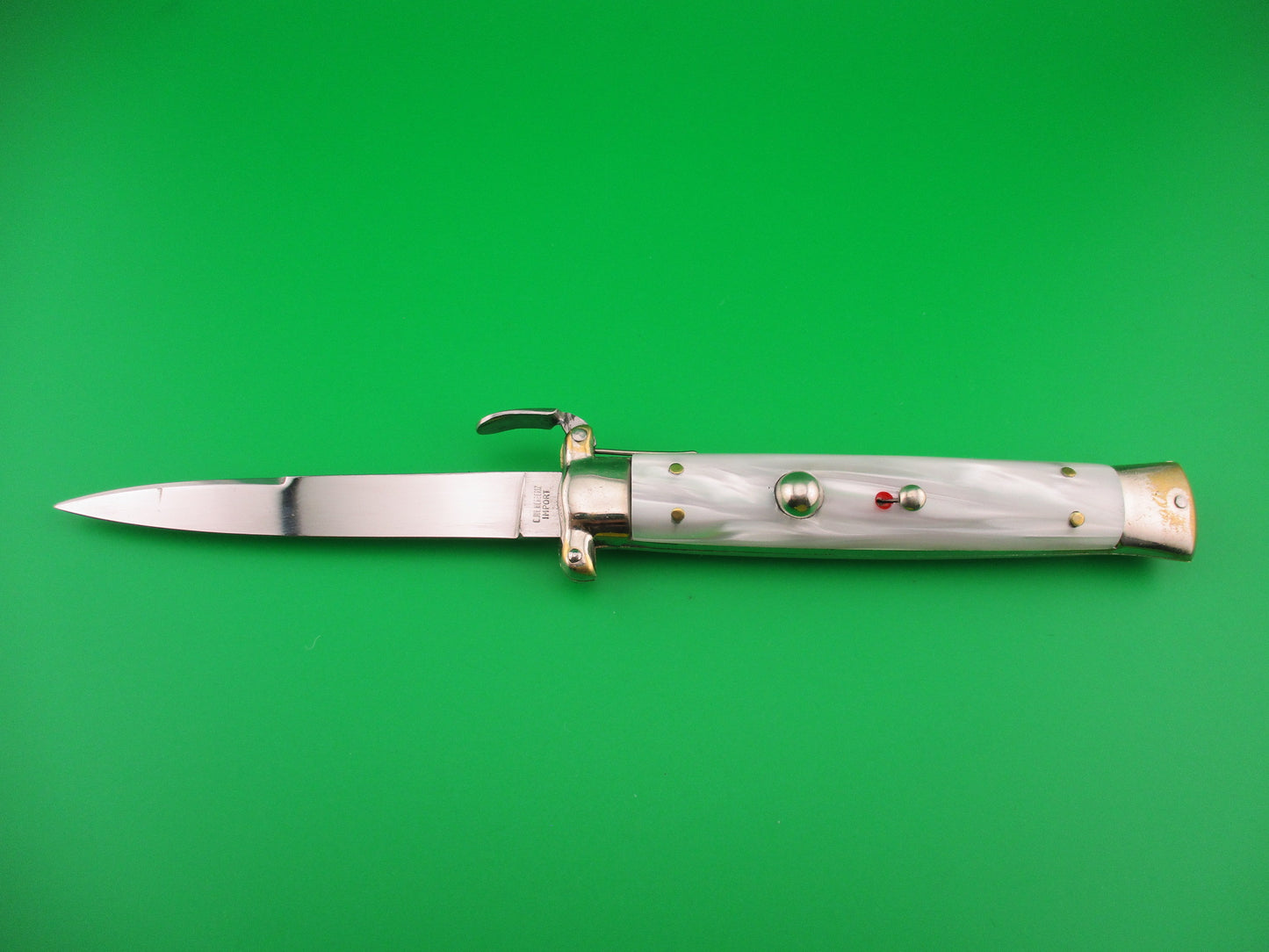 C JUL HERBERTZ 22cm 1960s Italian Trapdoor OTF Pearlex switchblade knife